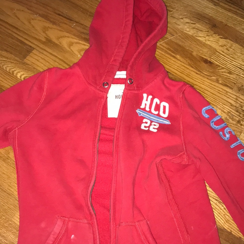 Red Hollister Zip-Up